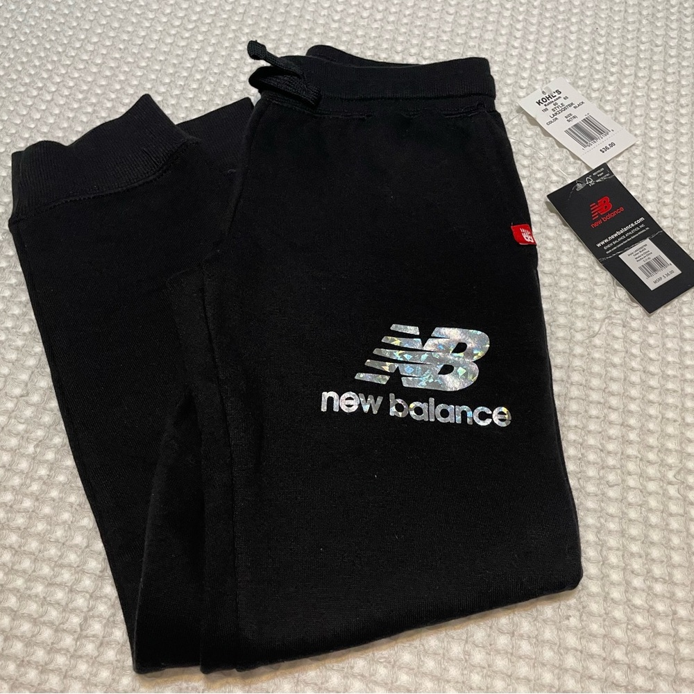 NWT New Balance Kids Black Jogger Pants